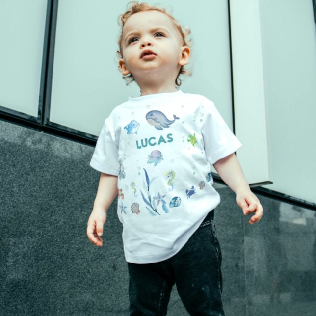 unter dem Meer eine Babydusche Baby T-shirt (Von Creator hochgeladen)