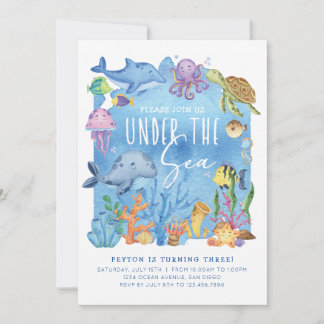 Unter dem Meer Einladung für jedes Alter
