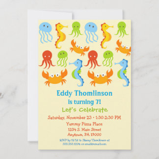 Unter dem Meer Einladung Kreaturen