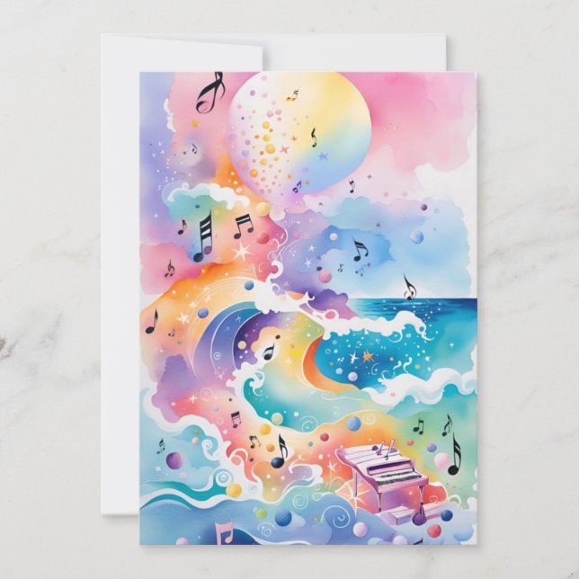 Unter dem Meer Einladung zum Geburtstag (Vorderseite)