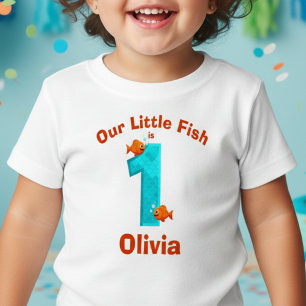 Unter dem Meer Fisch Erster Geburtstag Baby T-shirt
