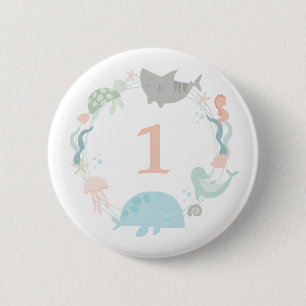 Unter dem Meer Geburtstag Button