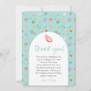 Unter dem Meer Geburtstag Foto Vielen Dank Einladung