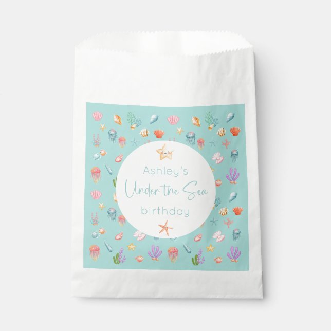 Unter dem Meer Geburtstag Geschenktütchen (Vorderseite)