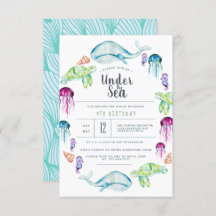 Unter dem Meer Geburtstag | Ocean Critter Wasserfa