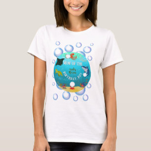 Unter dem Meer Geburtstagsblasen der Mammy-Wasserb T-Shirt