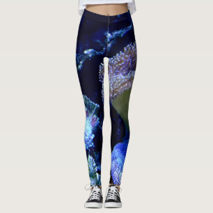 Unter dem Meer in Blues und Purpur Leggings