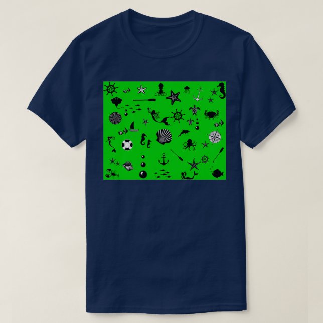 Unter dem Meer in Grün T-Shirt (Design vorne)