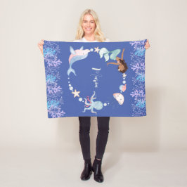 Unter dem Meer individuelle Name Fleece Blanket