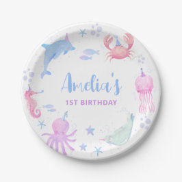 Unter dem Meer Kinder 1. Geburtstag Pappteller