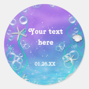 Unter dem Meer Magische Süße 16 Party Aufkleber