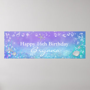 Unter dem Meer Magisches Geburtstagsbanner Poster