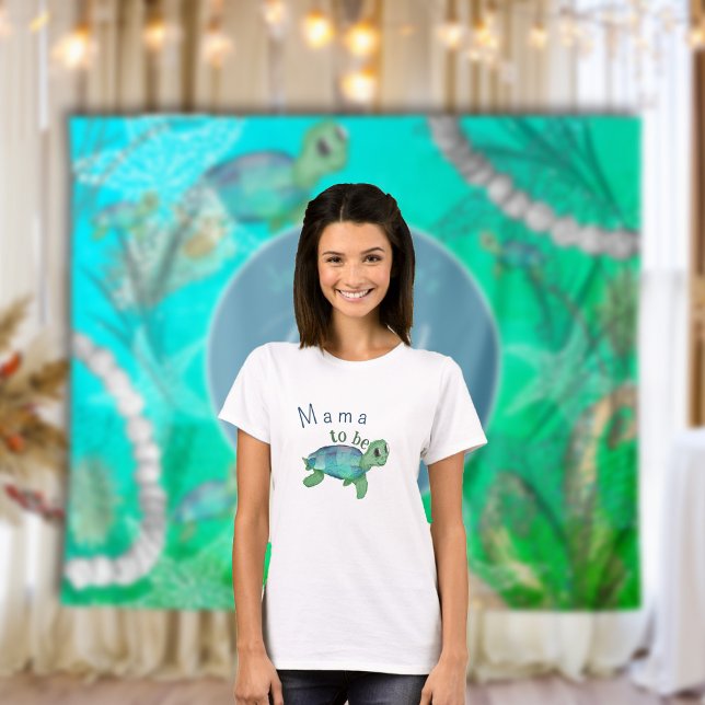 Unter dem Meer Mama zu Baby-Dusche T-Shirt (Under the Sea Mama to Be Baby Shower T-Shirt)