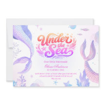 Unter dem Meer Meerjungfrau 1. Geburtstagsmädchen