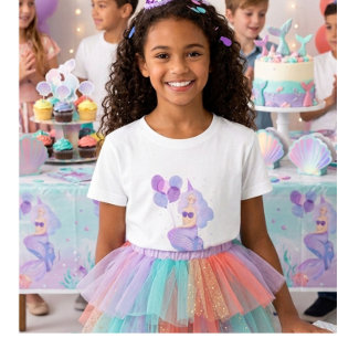 Unter dem Meer Meerjungfrau Kinder T-Shirt Paste