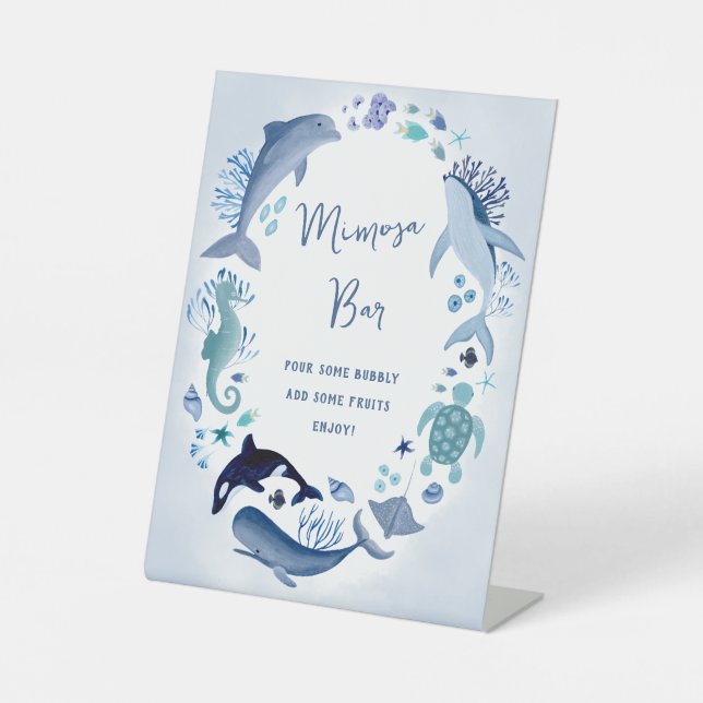 Unter dem Meer Mimosa Bar Sockelschild (Vorderseite)