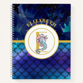 Unter dem Meer mit Seepferd Einhorn hinzufügen Notizbuch