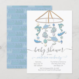 Unter dem Meer Mobile Baby Shower Einladung