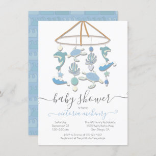 Unter dem Meer Mobile Baby Shower Einladung