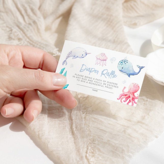 Unter dem Meer Nautical Baby Shower Windschutzsche Begleitkarte (Von Creator hochgeladen)