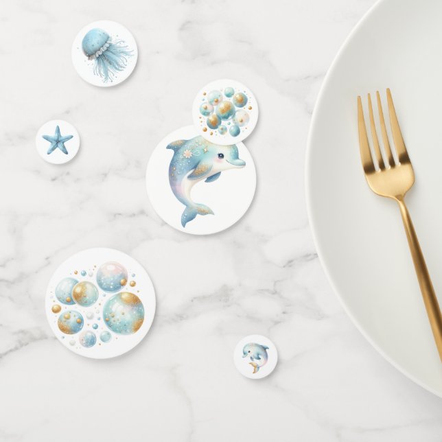 Unter dem Meer Niedliche Delphine Starfish-Blase Konfetti (Gruppe)