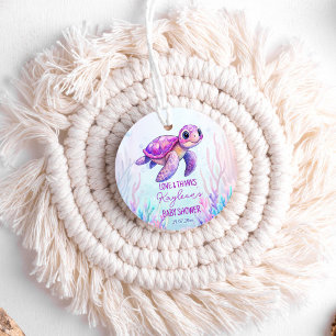 Unter dem Meer niedliche Schildkröte pinkfarbene B Geschenkanhänger