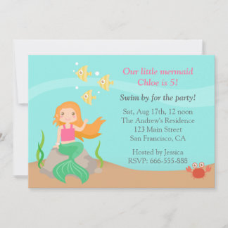 Unter dem Meer niedliches Einladung