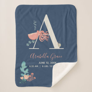 Unter dem Meer Octopus Alphabet Letter A Baby Stat Sherpadecke