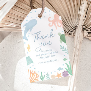 Unter dem Meer Ozean-Tiere Baby-Party Geschenkanhänger