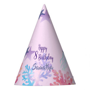 Unter dem Meer Partyhüte Rosa und Lila Geburtstag Partyhütchen