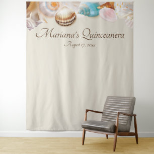 Unter dem Meer Quinceanera-Fotobooth-Hintergrund Wandteppich