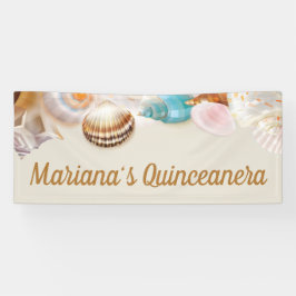 Unter dem Meer Quinceanera Party Seashells Grenze Banner