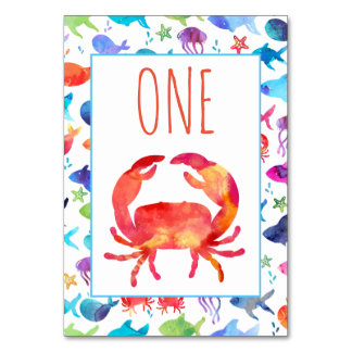 Unter dem Meer Regenbogen Fische GeburtstagsBaby-D Tischnummer