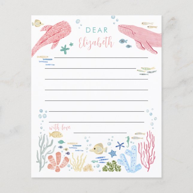 Unter dem Meer Rosa Ozean Tiere Zeit Kapsel (Vorderseite)