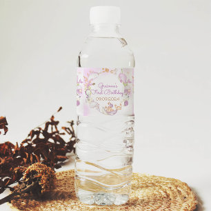 Unter dem Meer Rosa Sea Girl Birthday Party Wasserflaschenetikett