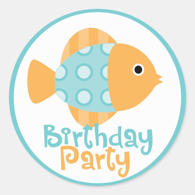 Unter dem Meer Runder Aufkleber (Vorderseite)