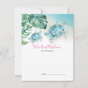 Unter dem Meer Schildkrötenduschenberater Karten