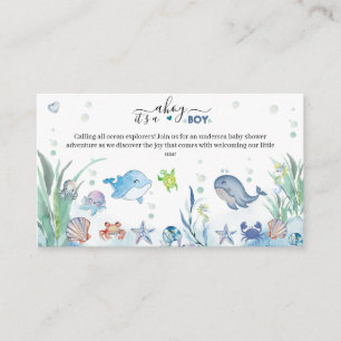 unter dem Meer seine kleinen Ozeantiere Begleitkarte