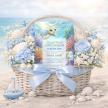Unter dem Meer Süßer Schildkrötenjunge Baby Shower