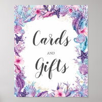 Unter dem Meer Türkis Lila rosa Karten und Geschen