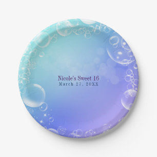 Unter dem Meer Verzauberte Blasen Benutzerdefinier Pappteller