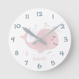 Unter dem Meer Wal Kids Kinderzimmer Wall Clock Runde Wanduhr