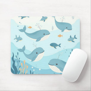 Unter dem Meer Wale & Fische Kinder Mousepad