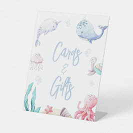 Unter dem Meer Wasserduschkarten und Geschenke Sockelschild