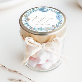 Unter dem Meer Wasserfarbe Nautic Vielen Dank für Runder Aufkleber