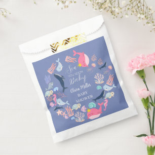 Unter dem Meer Wasserfarbe Ozean-Tiere Baby Shower Geschenktütchen