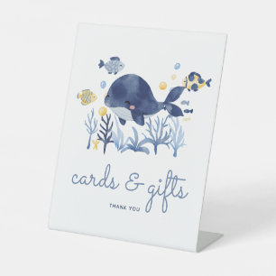 Unter dem Meer Whale Babydusche Geschenke und Kart Sockelschild