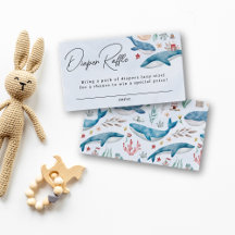Unter dem Meer Whale Windel Raffle Babydusche