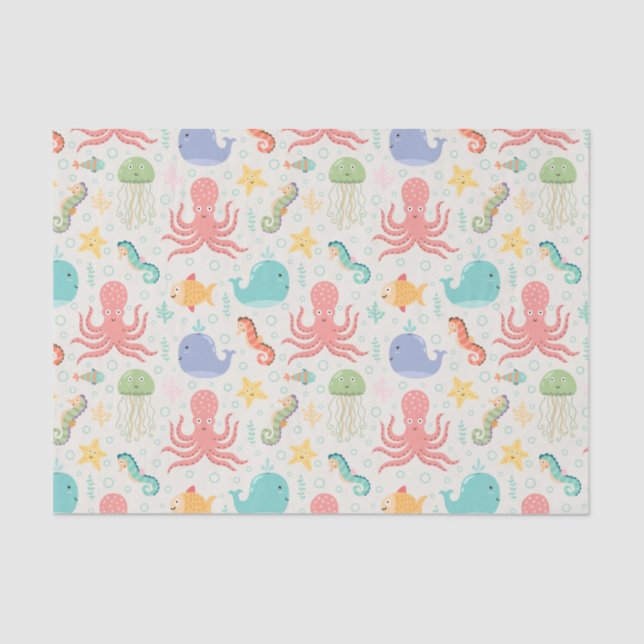 Unter dem Meeresaugenkrebs Seidenpapier (Vorderseite)