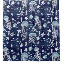 Unter dem Meeresbadewaschvorhang Duschvorhang